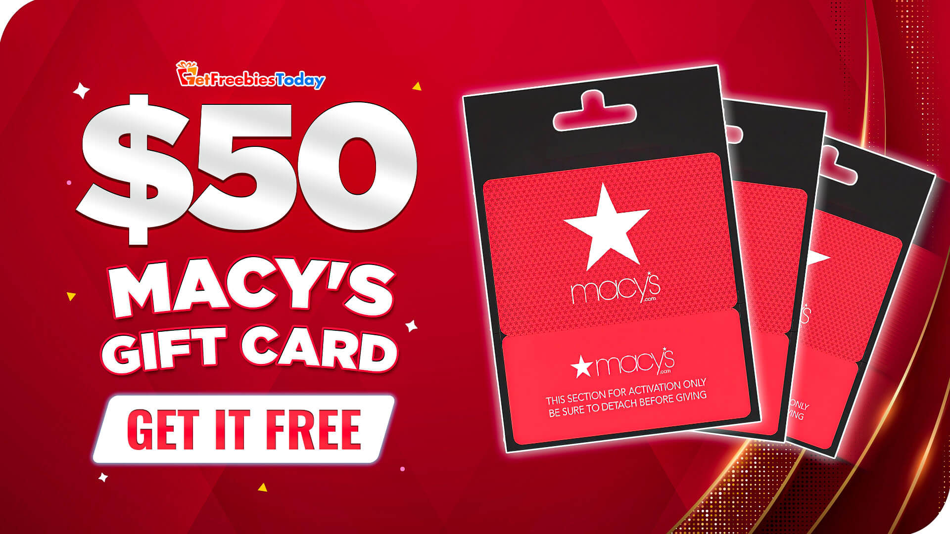 Earn 50 Macy’s Gift Card Now TopGiftForNewday Discover Freebies