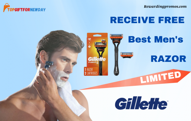 Get the Best Men's Gillette Razor for Free with Rewardingpromos!