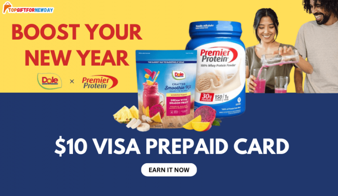 Earn $10 Visa Prepaid Card with Dole Smoothie Kits